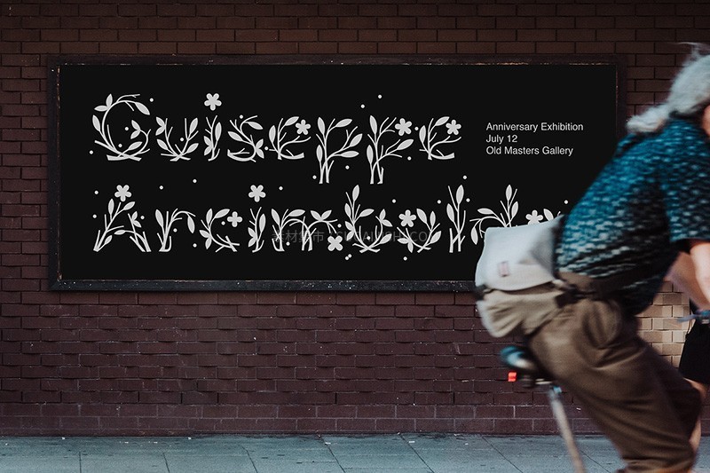 Fioritura花卉艺术装饰字体